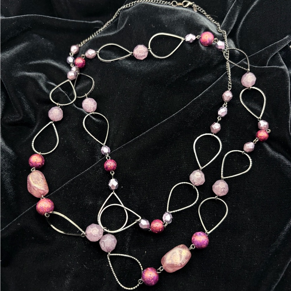 Pink and Silver Necklace
